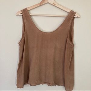 Elizabeth Suzann Ella Silk Tank Home Dyed M